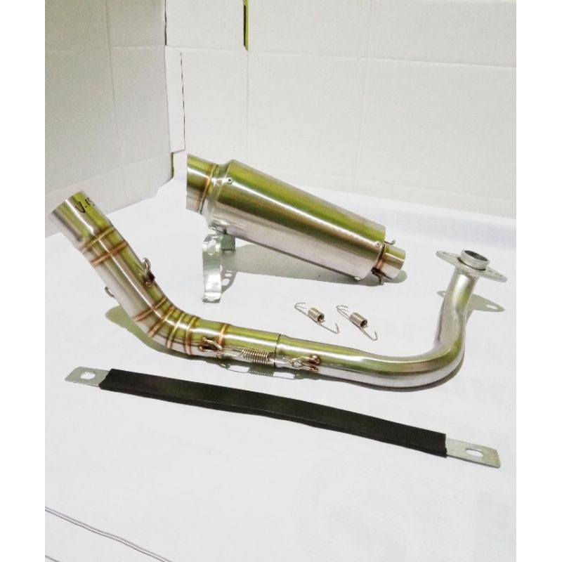 Knalpot Racing Custom POLOSAN inlet 38 untuk VARIO 125 150 NEW LED Full System-1
