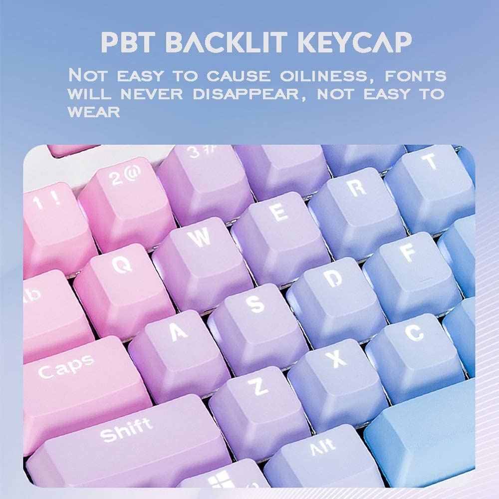 Jual 2Warna OEM PBT Mechanical Keyboard Keycap Pastel Keycaps Lucu