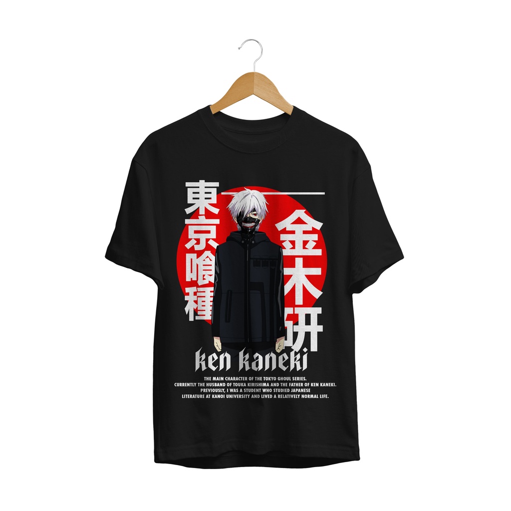 KAOS BAJU ANIME  SERIES  KANEKI KEN Tokyo Ghoul ORIGINAL PLASTISOL PREMIUM