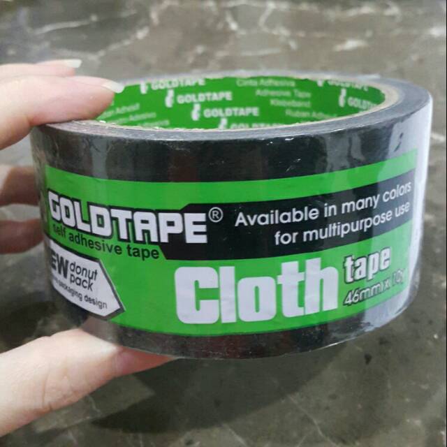 

Lakban kain hitam cloth gold green 2" (46mmx10yd) cloth tape - lakban jilid