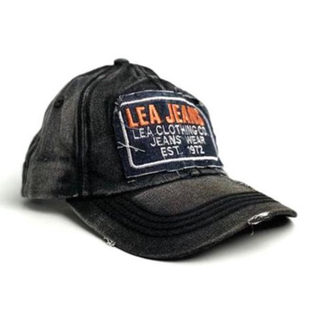 Topi Baseball Pria Wanita LEA JEANS Bordir Tebal Original Distro Terbaru