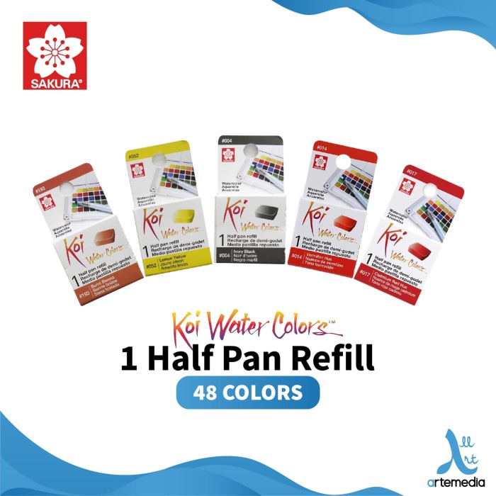 

air-cat- sakura koi watercolor half pan refill - 03/03 - vandyke brown -cat-air.