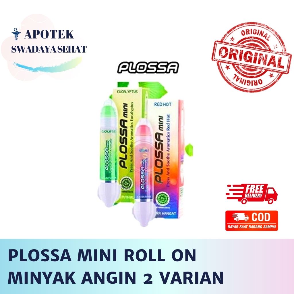 Plossa Mini Eucalyptus &amp; Red Hot 5 ML Efisien Kemasan - Redakan Pegal Masuk Angin Kembung Mual Menghangatkan