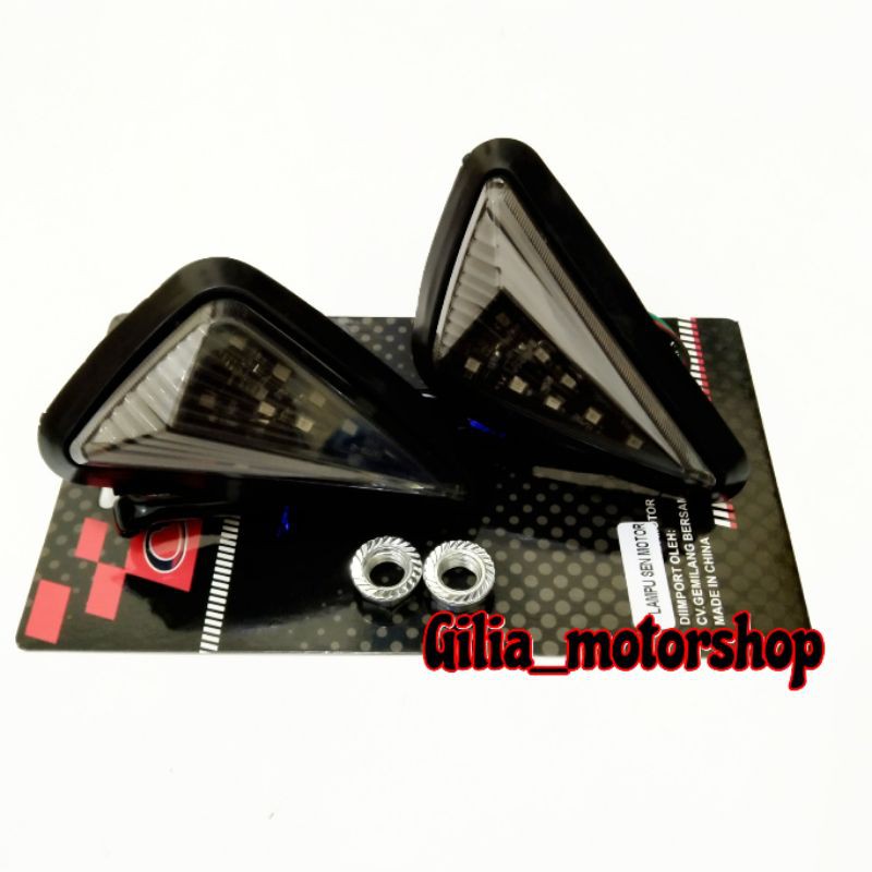 Sen Tempel Motor Fairing LED Segitiga CR7 Running sen-senja Universal Vixion R15 R25 Cbr