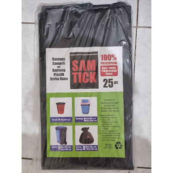 PLASTIK / PLASTIK SAMPAH / KANTONG PLASTIK / KANTONG PLASTIK SAMPAH / TRASH BAG 90x100 ISI 25, HITAM