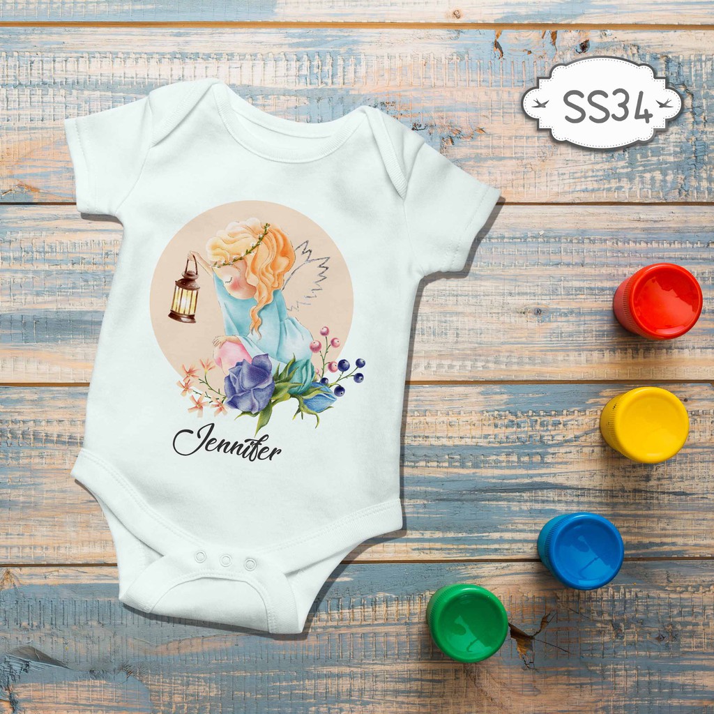 Jumper Baby Girl boy newborn Fairy Girl Cute Custom name nama bebas