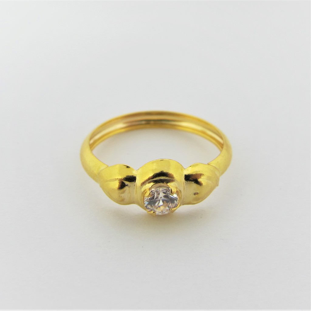 Cincin anak dan dewasa emas asli kadar 700 70% 22 0,5 gr z selisih merica petir solitaire 11 12 13 14 15 16 17 18