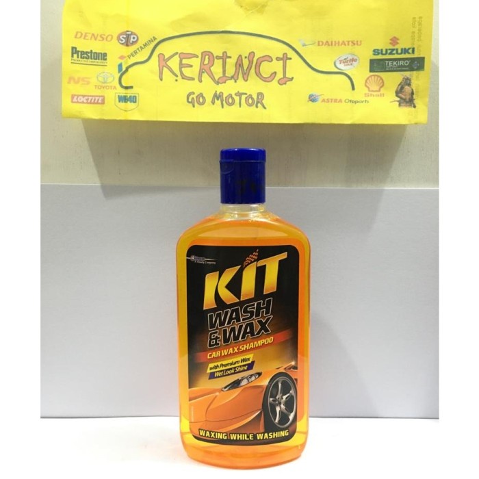 KIT WASH & WAX SHAMPOO - CAR WAX SHAMPOO WASH & WAX KIT 500ML