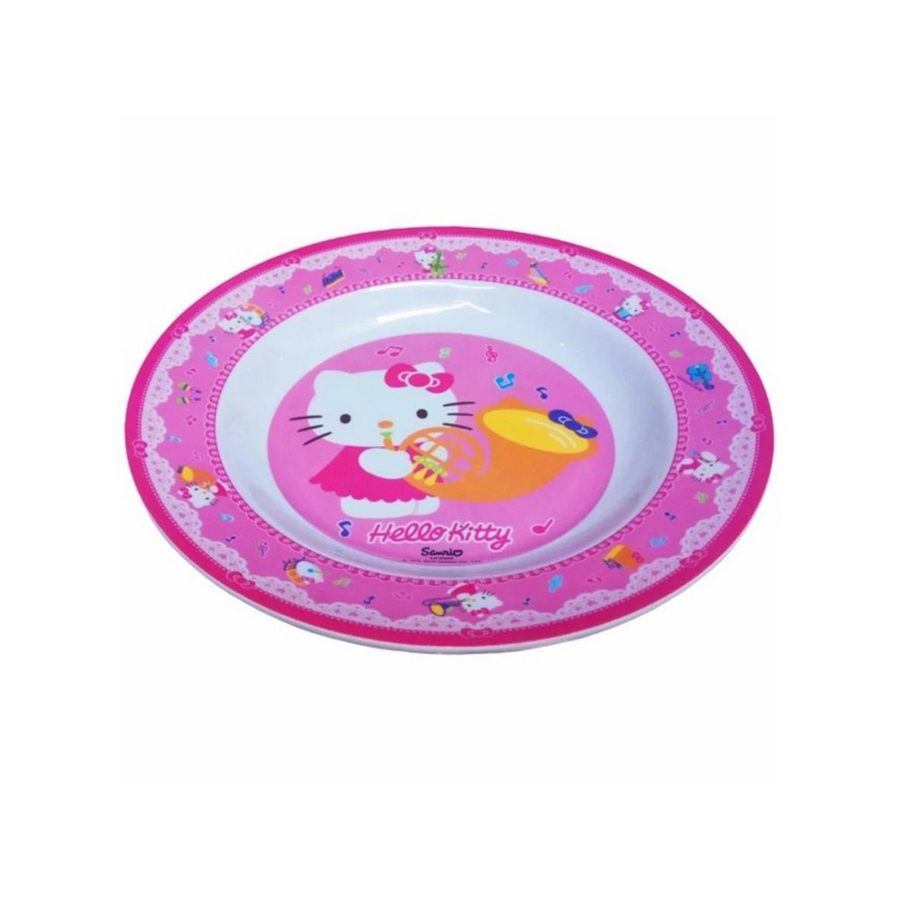 Piring Makan Bulat Vanda Hello Kitty 9&quot; Melamin - Pink