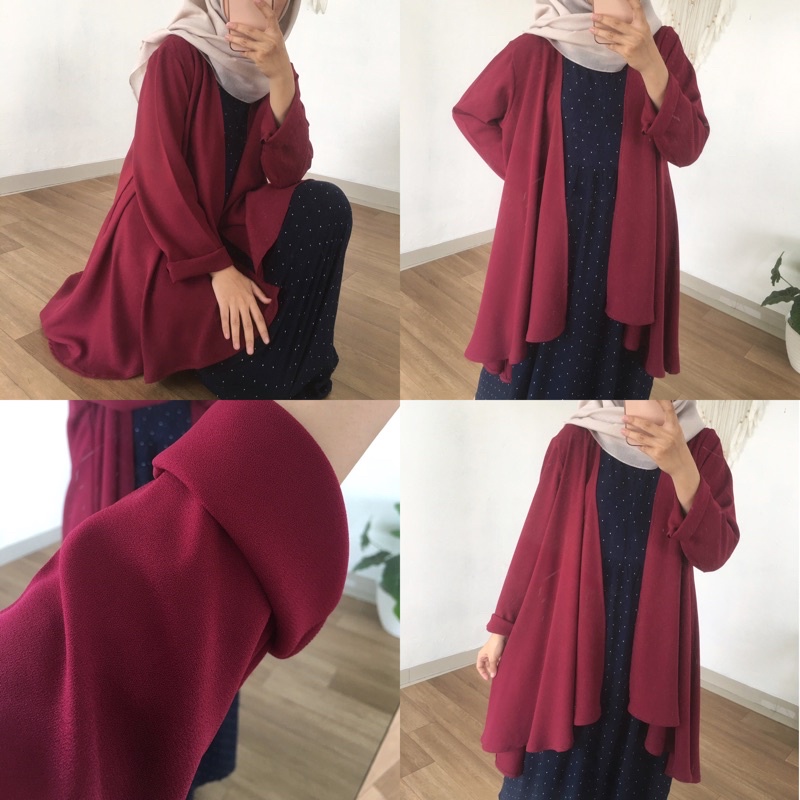 CARDIGAN OUTER IVANA-Maroon wine