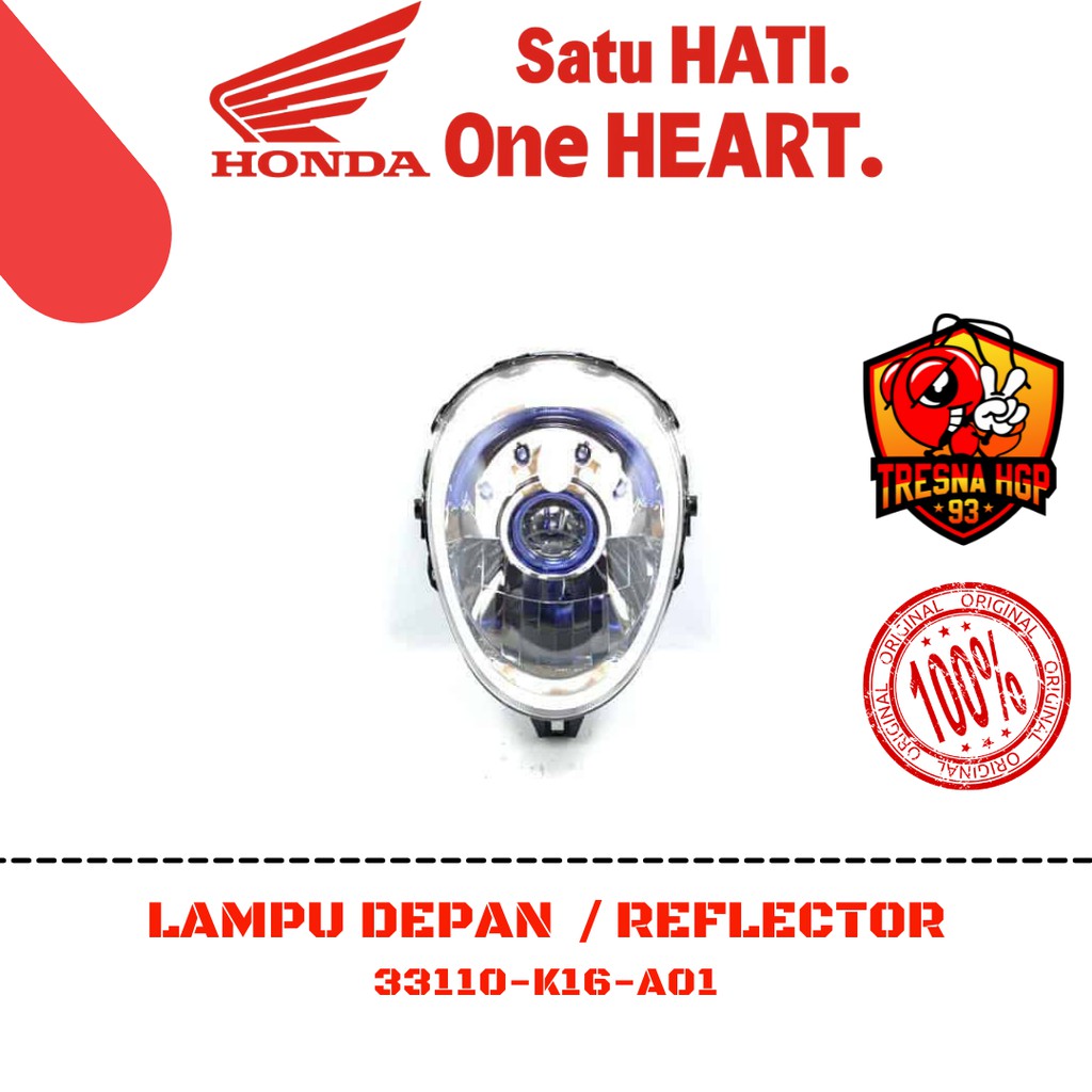 33110-K16-A01 LAMPU DEPAN / REFLECTOR SCOOPY FI K16 ORIGINAL | HEADLIGHT UNIT