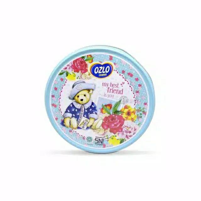 OZLO Tin Bear Pink & Blue Assorted Cookies