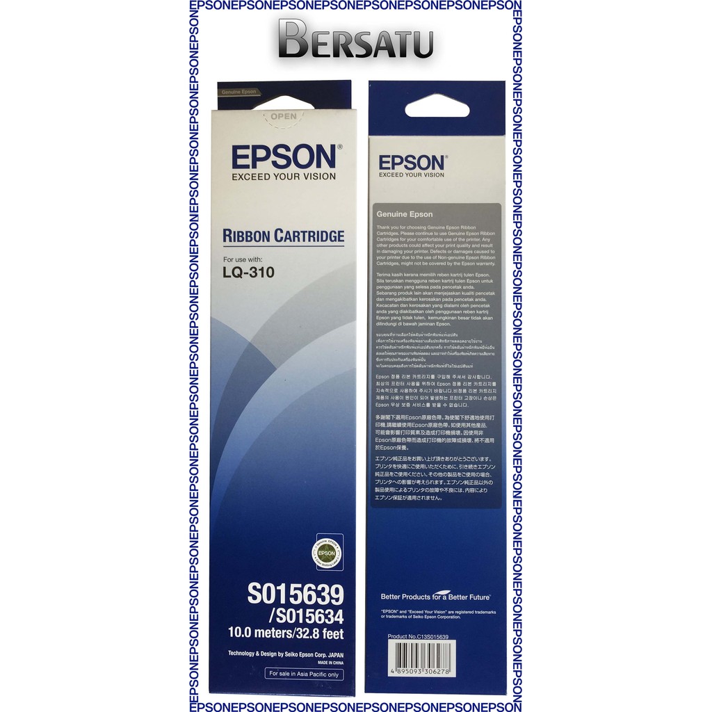 Ribbon Pita LQ 310 Epson LQ310 Original 15634 15639 Black/Hitam