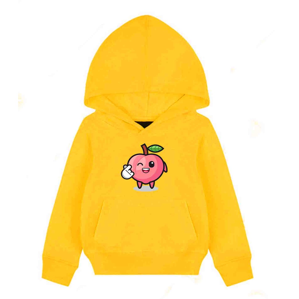 Hoodie Anak Peach Sarang Sweater Pakaian Fleece Anak