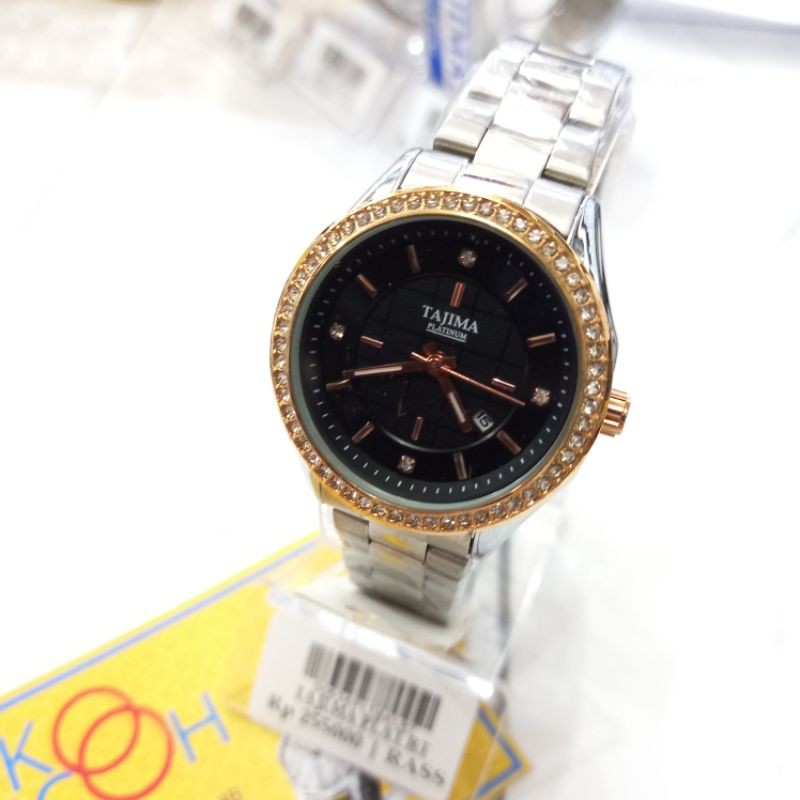 (Toko Ricoh) TAJIMA water resistant watch / jam tangan wanita tanggal aktif 00654