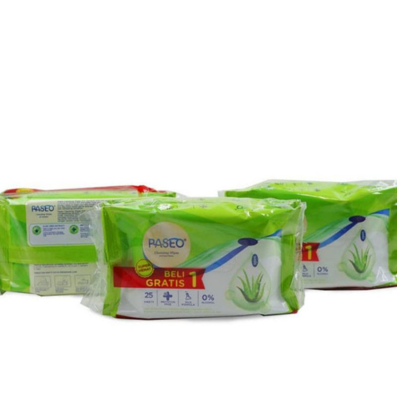 tissue basah paseo anti bacterial buy one get one (2x25sheets) / tissue anti bakteri/antivirus