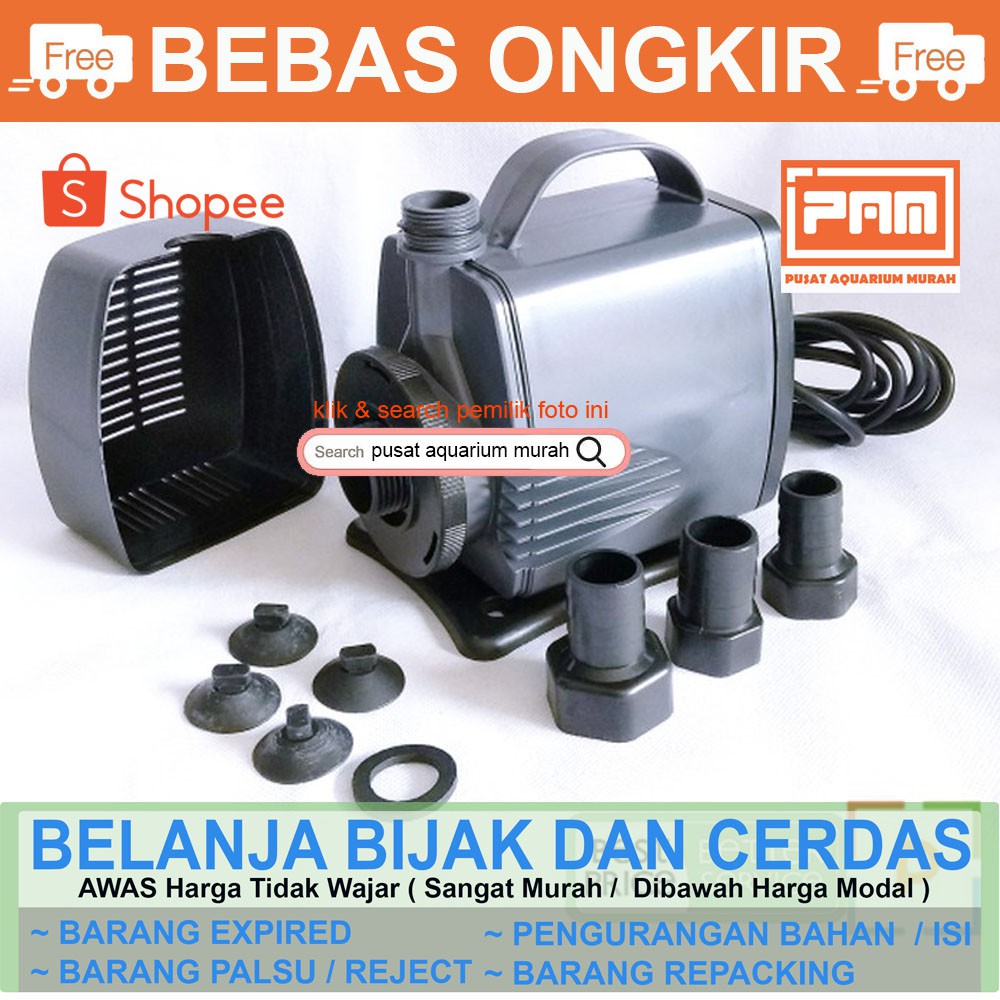 Barang Original Pompa Celup Hidroponik Amara 107 Naik 5 Meter Pompa Air Kolam Ikan 5000 Liter/H PAM