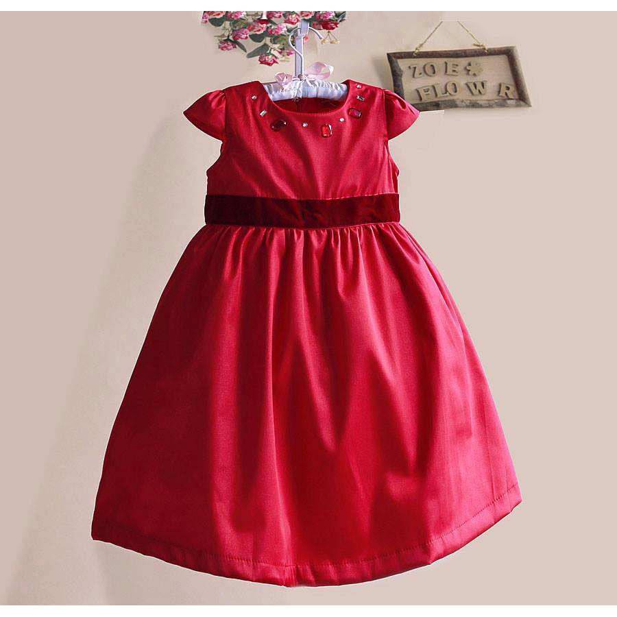 ZOE 5113-4 / BAJU ANAK  / DRESS RED / DRESS ANAK PEREMPUAN