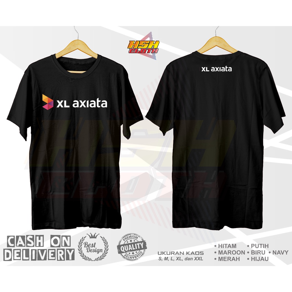 Baju Kaos Distro XL Axiata Baru Perusahaan Bisa Custom - HSHCloth