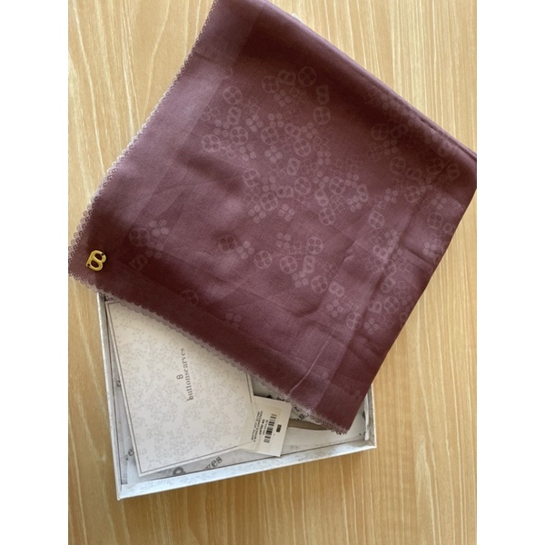 Buttonscraves Monogram Scramble Mauve Voal Square