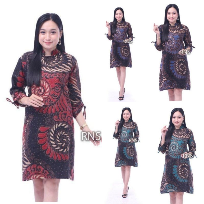 Tunik Batik Wanita Batik Tunik katun motif batik Baju guru baju wanita