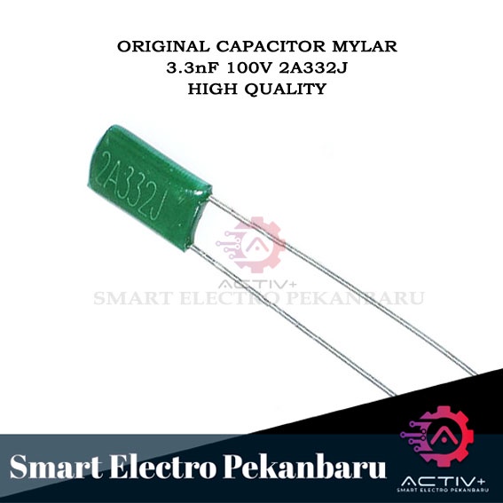ORIGINAL 3.3nF 100V 2A332J KAPASITOR MILAR 2A332J 332J 2A 332 100V 3.3 nF 2A 332J 2A332J 3N3 3,3nF C