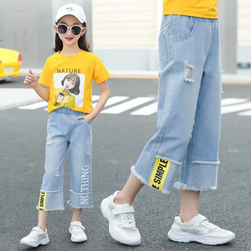  celana  jeans  anak cewek kekinian  BLOGGER JEANS  PANT import 