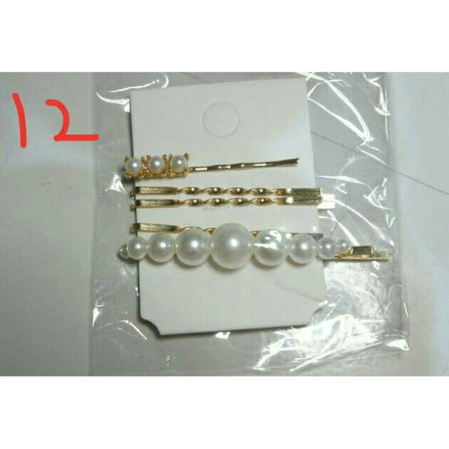 (READY!! MURAH!!) Jepitan ala korea 1 set / hairpin /jepitan kekinian / hair pin pearl / pearl