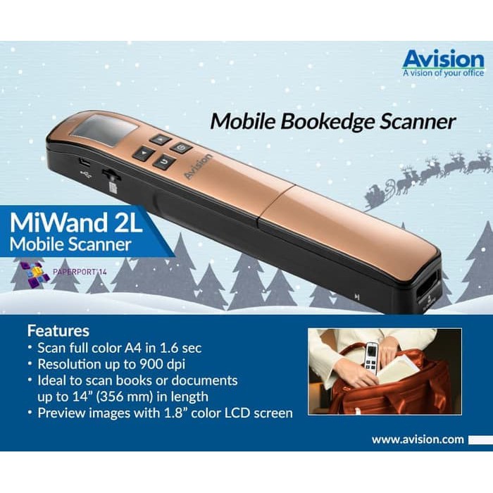 Scanner Avision MiWand 2L / 2 L Handy Scan Garansi Resmi