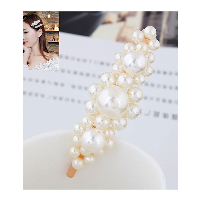 LRC Jepit Rambut Fashion Gold (golden Bottom) Pearl Hairpin A57694