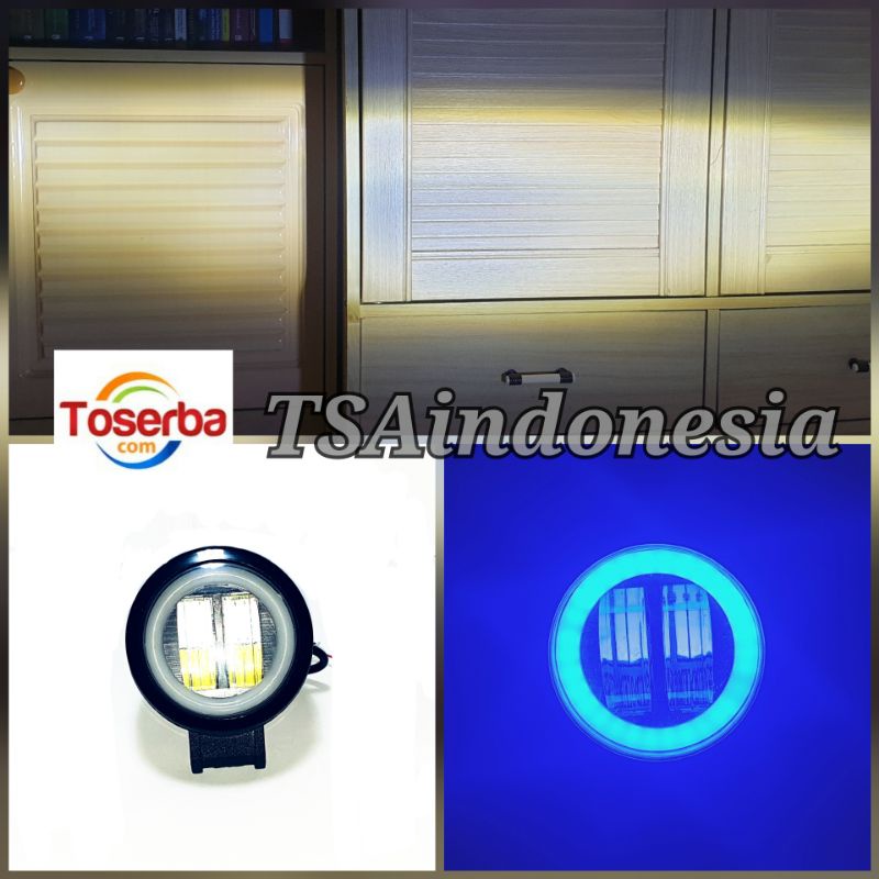 Lampu Tembak Daymaker Mini Bulat Cree 2 LED Angle Eye 2,5 Inch Universal Mobil / Motor 20W Beat / Mi