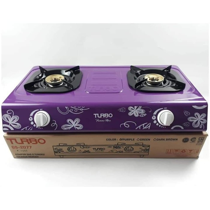 Kompor Gas 2 Tungku TURBO GS 2077 - Ungu