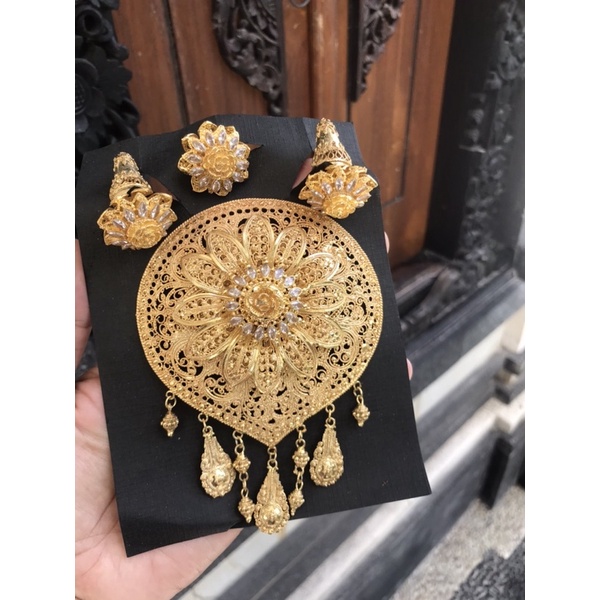 set bros alpaka bali perhiasan wanita aksesoris wanita