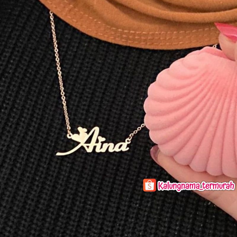 kalung nama gold  kalung nama silver  kalung nama dewasa/anak