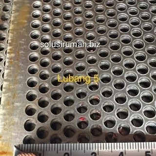  PLAT  LUBANG BESI  T08MM HOLE 5MM  POTONGAN PER10CM 