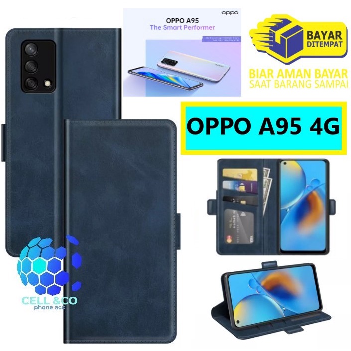 Flip cover OPPO A95 4G Flip case buka tutup kesing hp casing hp flip case leather wallet