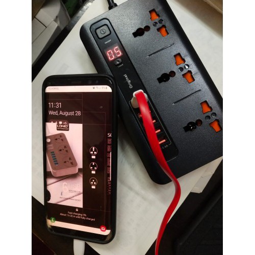 BKL-05 Stop Kontak QualComm Power Socket + 5 USB Port 3.4A / Multi Port Auto Off Timer Inte