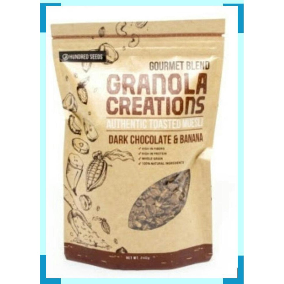 

Gourmet Blend granola creation dark chocoalate and banana 60 gram