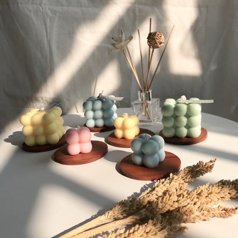 BUBBLE CANDLE | BUBBLE KOREA | CANDLE AROMATHERAPY | LILIN AROMATERAPI | AESTHETIC CANDLE | KOREAN