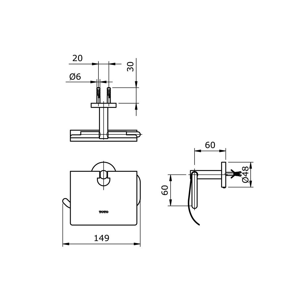 Paper holder tempat tisu TOTO TX703AESV1