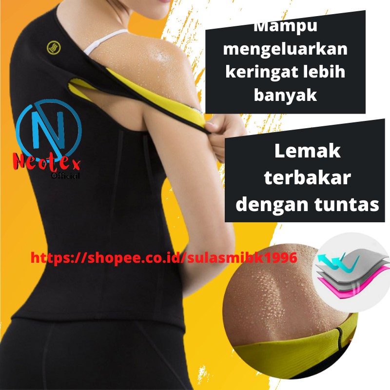 Korset Wanita Alat Pelangsing Perut Korslet Pembakar Lemak Bahan Neotex Korset Pengecil Perut Buncit