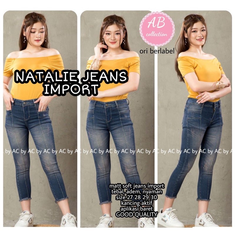 NATALIE JEANS IMPORT CANTIK// CELANA JEANS CEWEK IMPORT