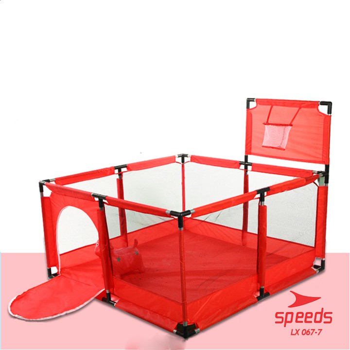 Playpen Pool Balls SPEEDS Pagar Kolam Anak / Bayi Pagar Anak Playpen Anak Keselamatan Barrier 067-7-Merah Kotak