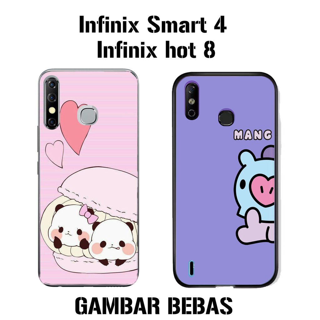 [SILIKON] Case premium Infinix Smart 4 , hot 8 gambar bebas bisa request