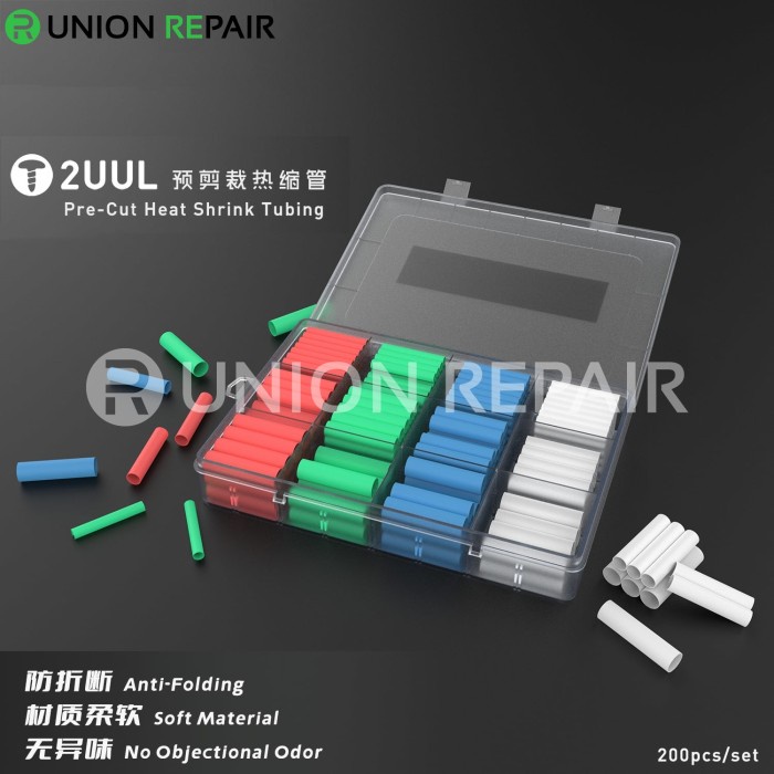 Original 2UUL Pre Cut Heat Shrink Tube 200Pcs Selongsong Bakar Kabel