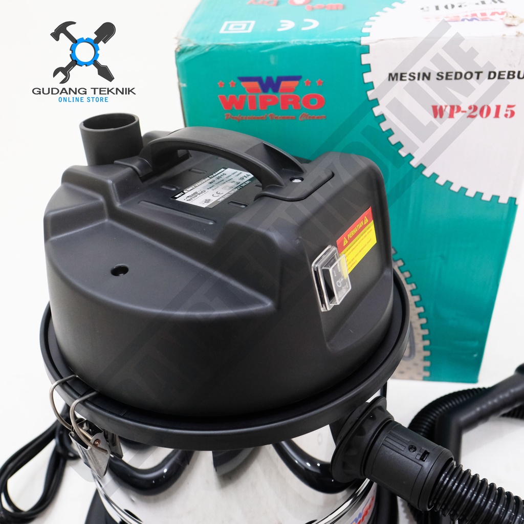 Vacuum Cleaner Wet &amp; Dry WIPRO 15L WP2015 / Mesin Penyedot Debu Basah &amp; Kering WIPRO WP 2015