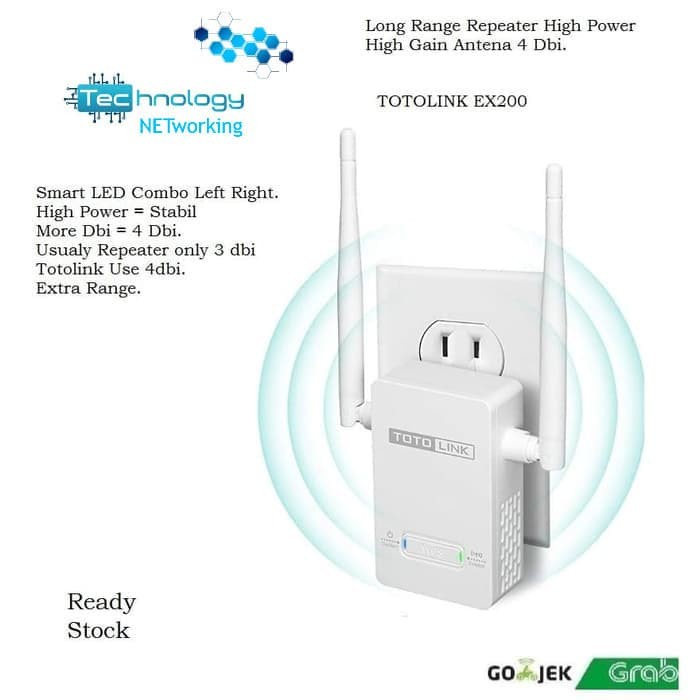 TOTOLINK EX200 : REPEATER / RANGE EXTENDER 300Mbps