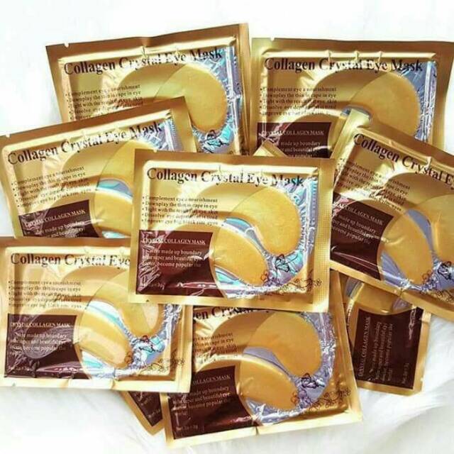 MASKER MATA ORIGINAL - MASKER KACAMATA EMAS .  GOLDEN EYELID COLLAGENMASK . COLLAGEN CRYSTAL EYEMASK