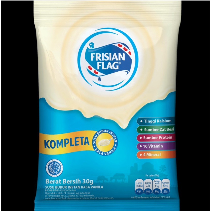 

Frisian Flag Kompleta Vanila Renceng 10x30 gram