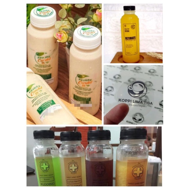

CETAK STIKER LABEL A3 ( TRANSPARAN )/STIKER PRODUK/STIKER KEMASAN/STIKER BOTOL (SEHARI JADI)